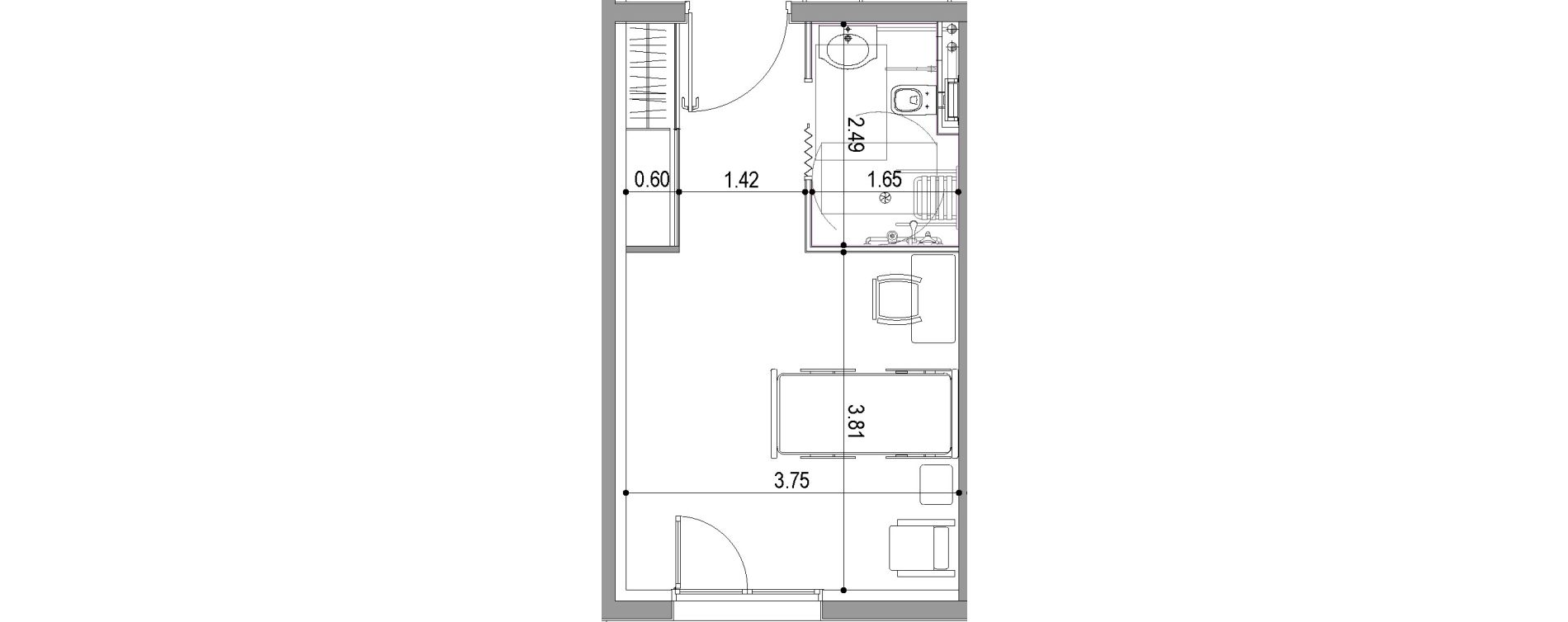 Chambre de 23,28 m2 &agrave; Villeneuve-Sur-Lot Centre
