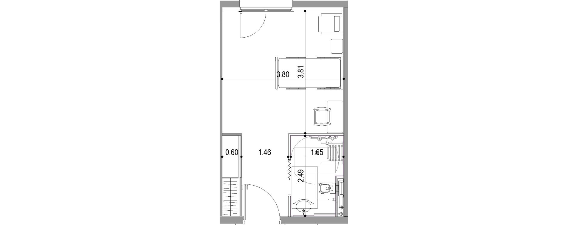 Chambre de 23,54 m2 &agrave; Villeneuve-Sur-Lot Centre