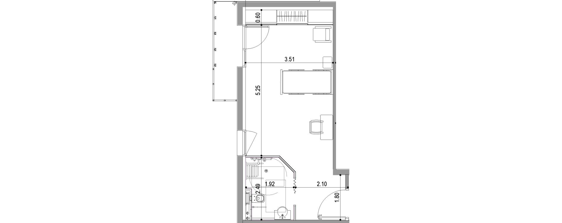 Chambre de 29,84 m2 &agrave; Villeneuve-Sur-Lot Centre