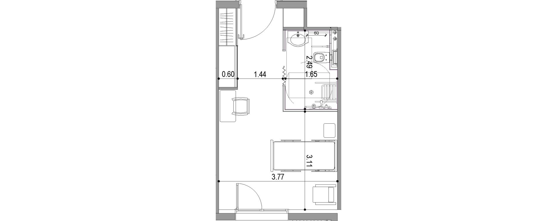 Chambre de 22,17 m2 &agrave; Villeneuve-Sur-Lot Centre