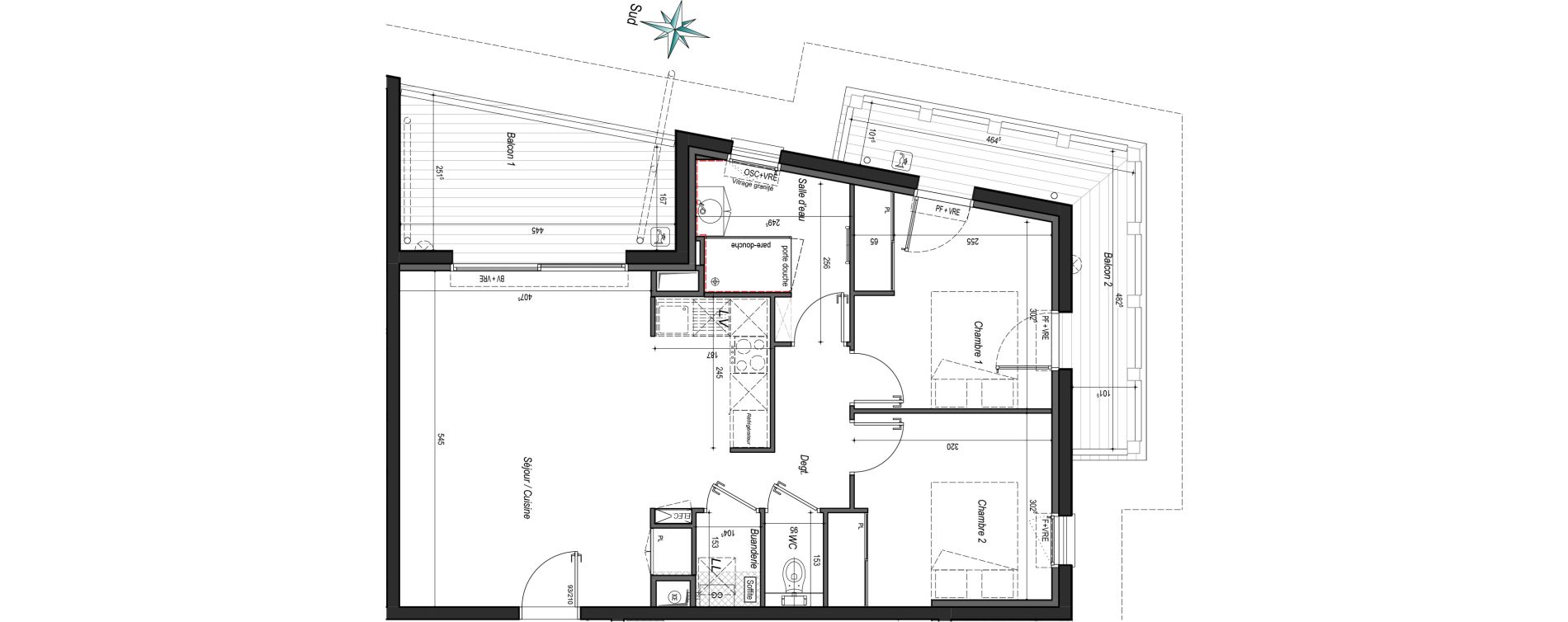 Appartement T3 de 62,26 m2 &agrave; Anglet St-jean