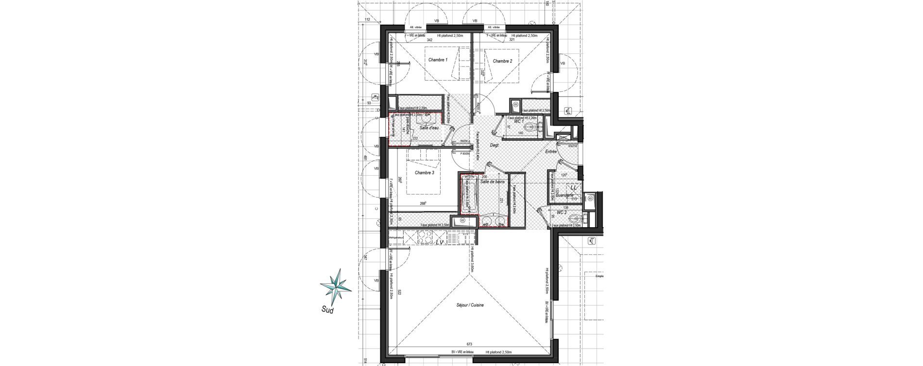 Appartement T4 de 89,49 m2 &agrave; Anglet St-jean