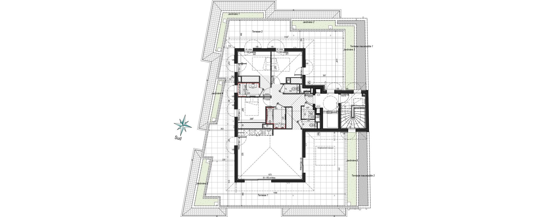 Appartement T4 de 89,49 m2 &agrave; Anglet St-jean