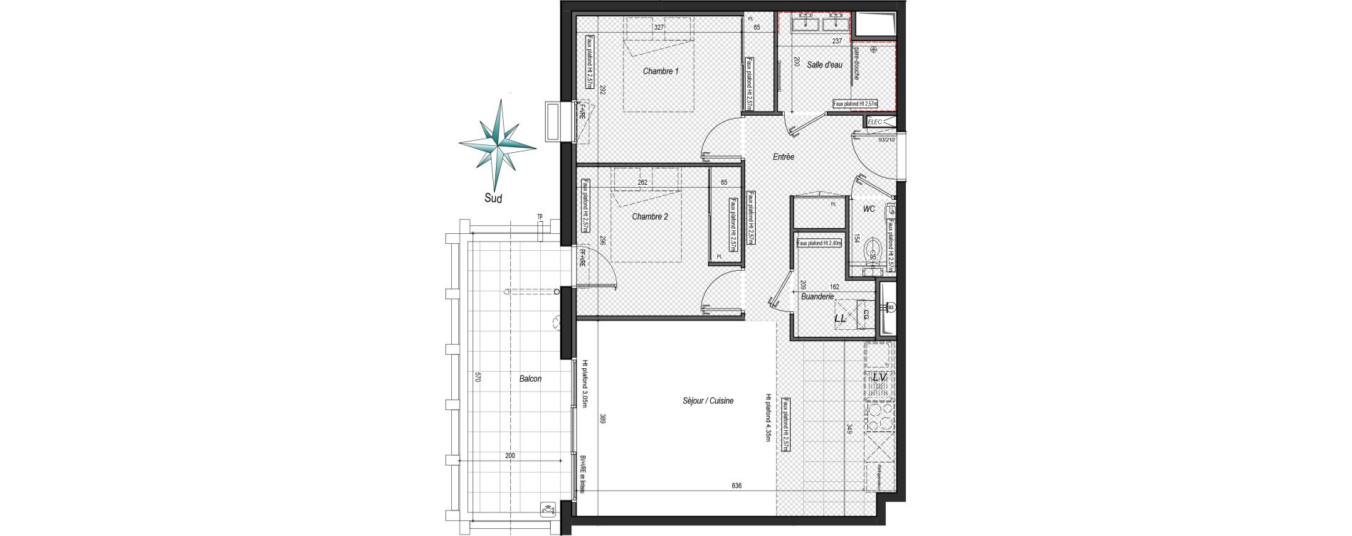 Appartement T3 de 60,01 m2 à Anglet Les 5 cantons