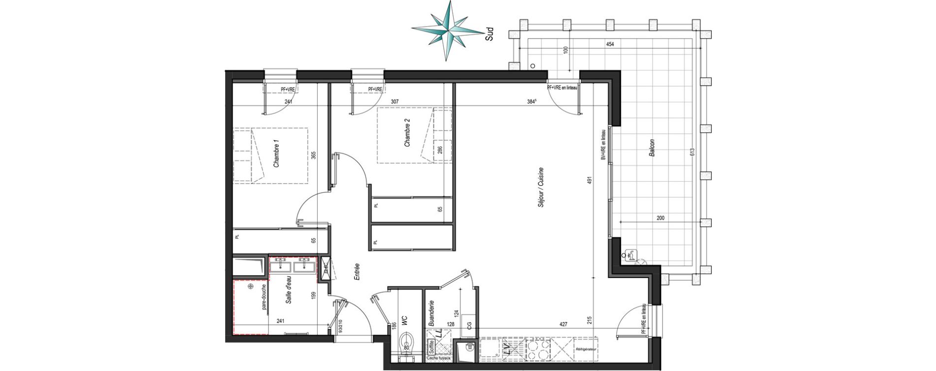 Appartement T3 de 63,22 m2 &agrave; Anglet Les 5 cantons