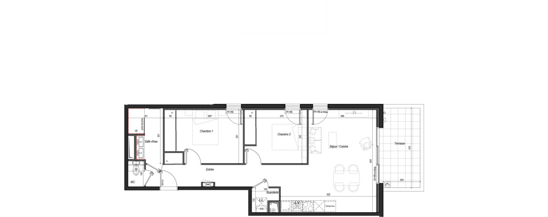 Appartement T3 de 63,23 m2 &agrave; Anglet Les 5 cantons