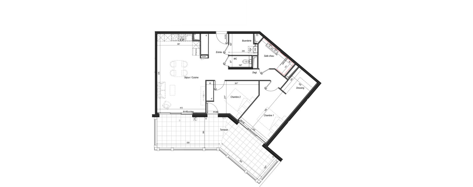 Appartement T3 de 81,26 m2 &agrave; Anglet Les 5 cantons