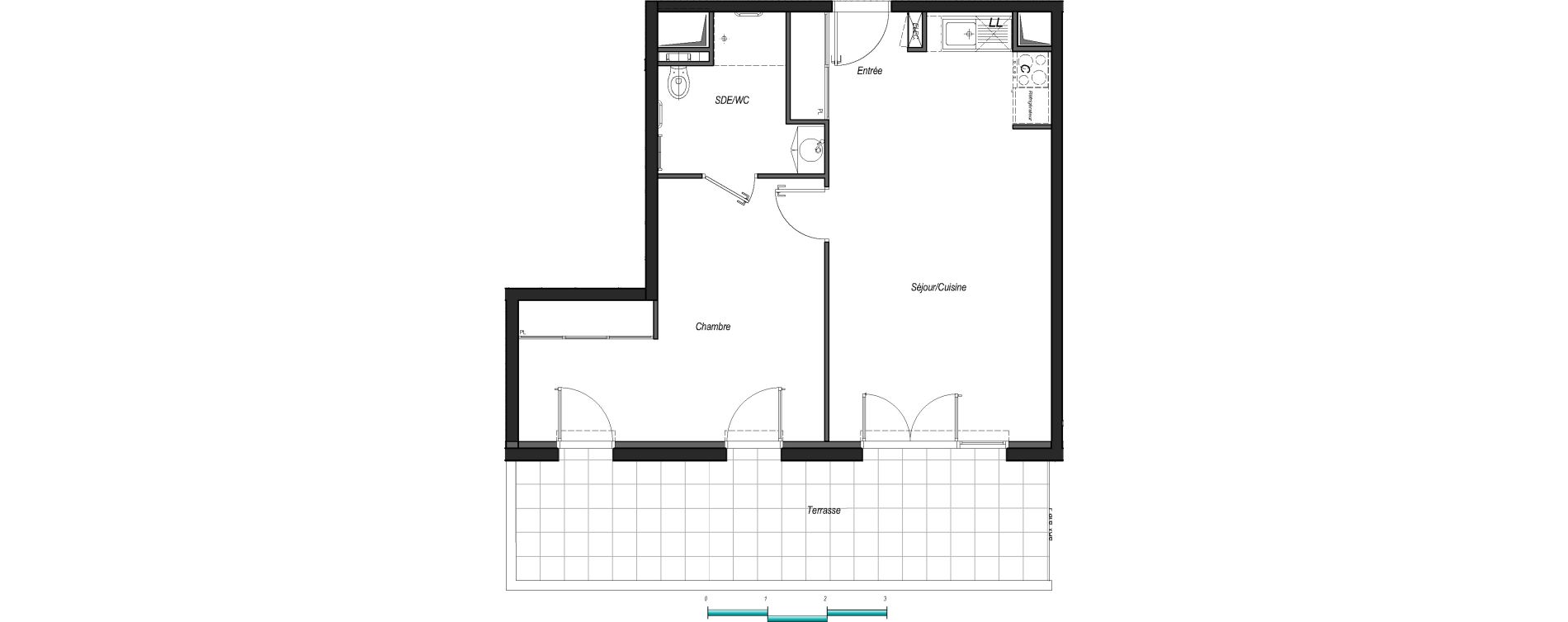 Appartement T2 de 50,73 m2 &agrave; Anglet Les 5 cantons