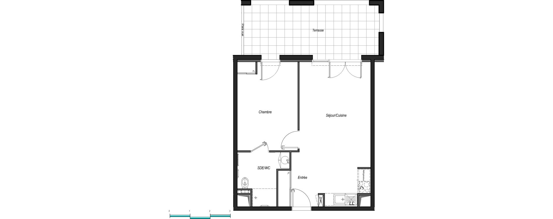 Appartement T2 de 45,46 m2 &agrave; Anglet Les 5 cantons