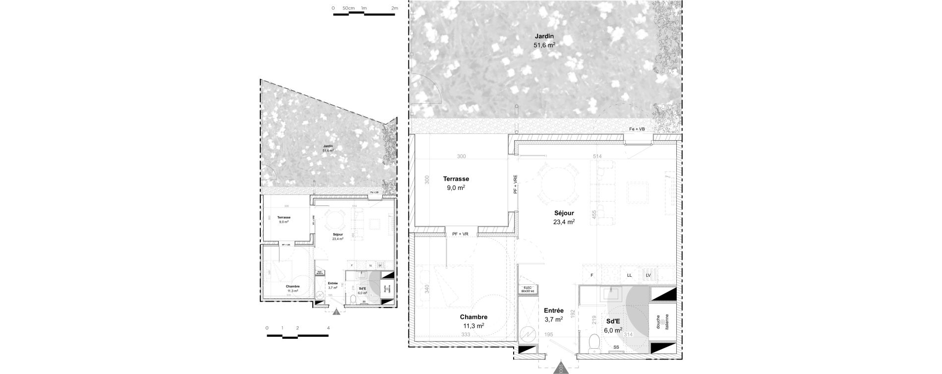 Appartement T2 de 44,40 m2 &agrave; Arbonne Centre