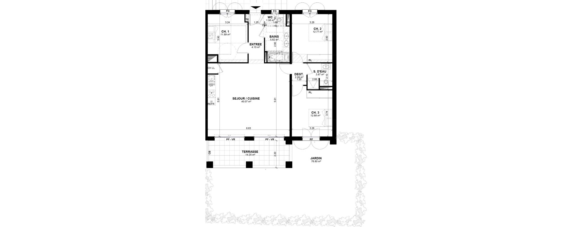 Appartement T4 de 94,90 m2 &agrave; Ascain Centre