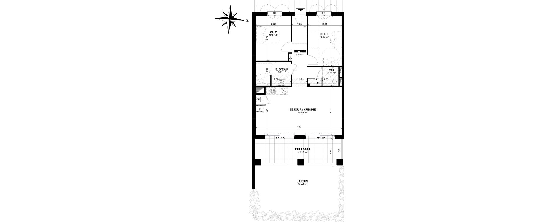 Appartement T3 de 67,34 m2 &agrave; Ascain Centre