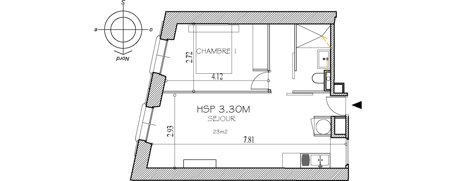 Appartement T2 de 40,00 m2 &agrave; Bayonne Grand bayonne