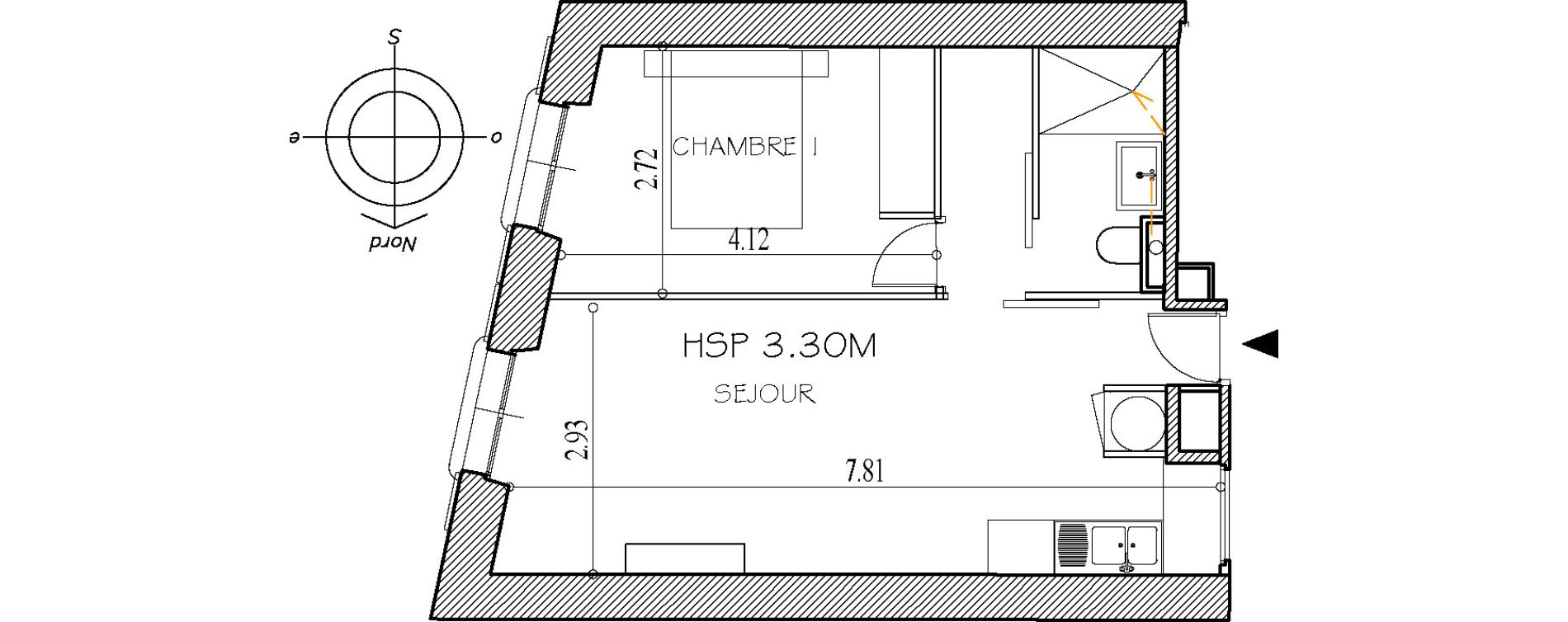 Appartement T2 de 40,00 m2 &agrave; Bayonne Grand bayonne