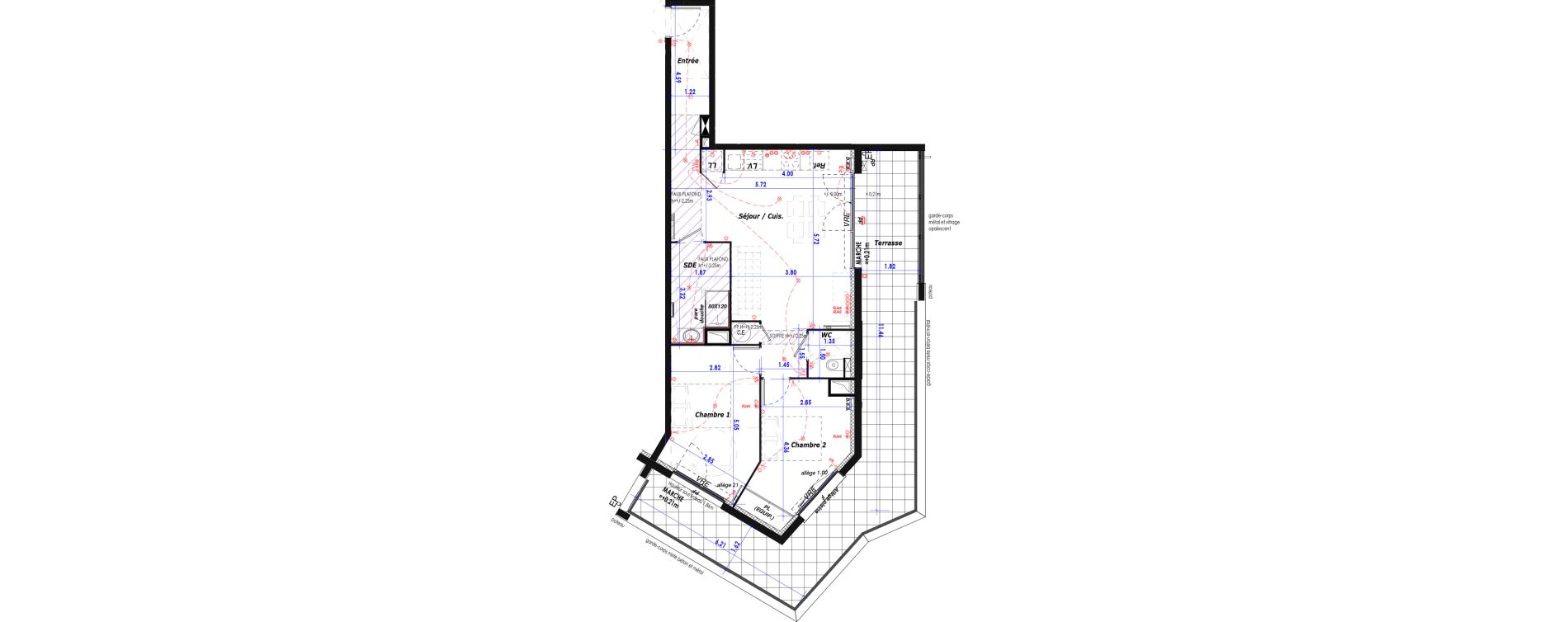 Appartement T3 de 66,98 m2 &agrave; Bayonne Citadelle