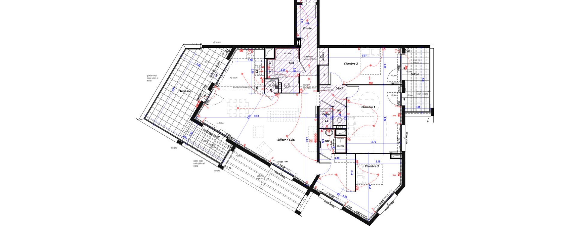 Appartement T4 de 120,72 m2 &agrave; Bayonne Citadelle