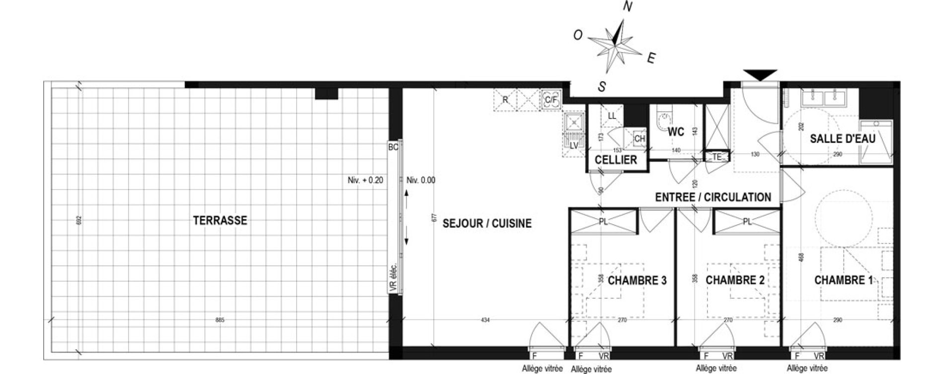 Appartement T4 de 81,69 m2 &agrave; Bayonne Les arrousets