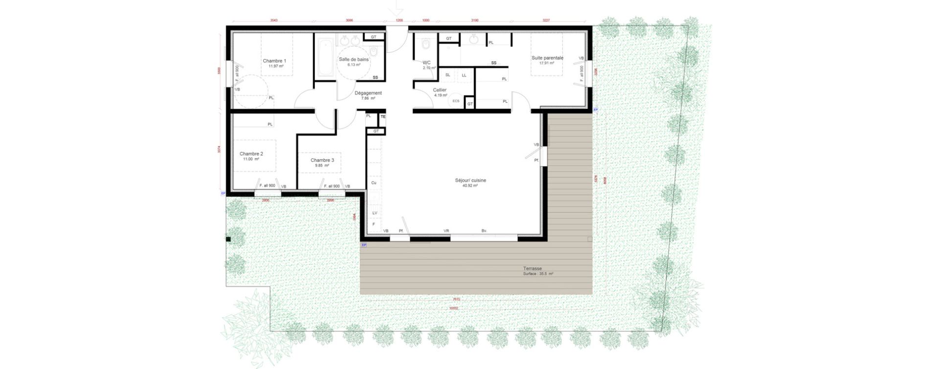 Appartement T5 de 111,93 m2 &agrave; Bidart Centre