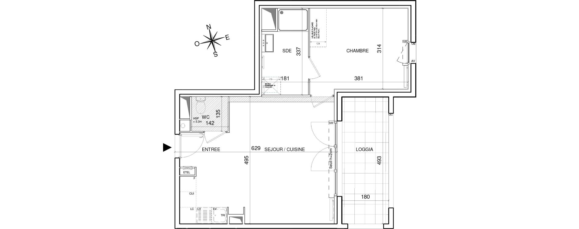 Appartement T2 de 46,10 m2 &agrave; Boucau Bas boucau