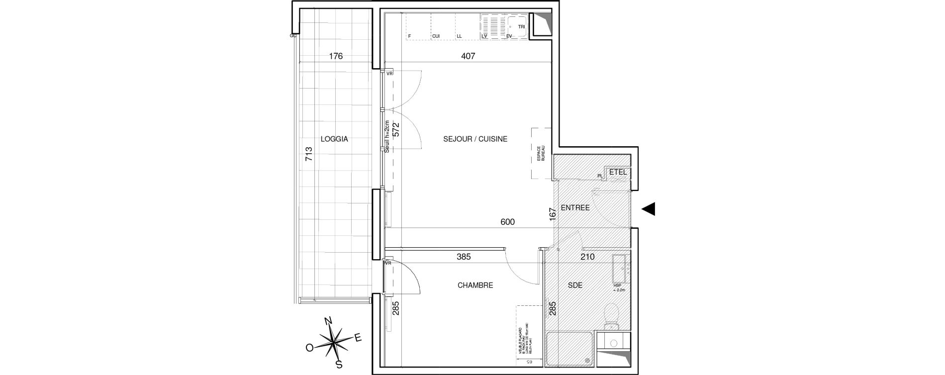 Appartement T2 de 43,20 m2 &agrave; Boucau Bas boucau