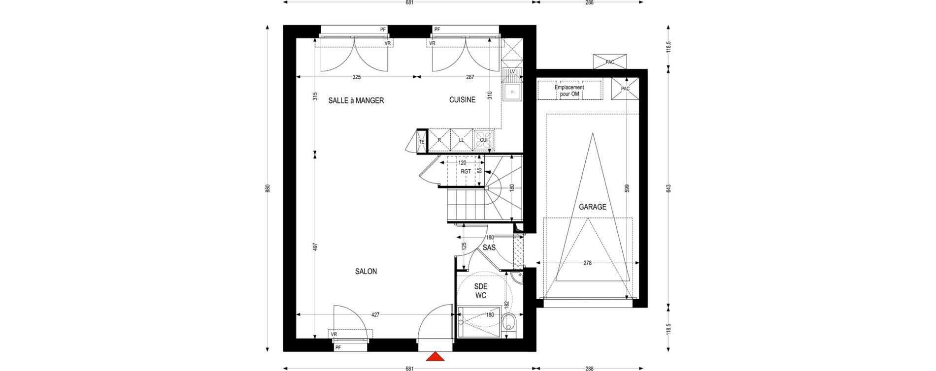 Maison T4 de 90,81 m2 &agrave; Lescar Centre