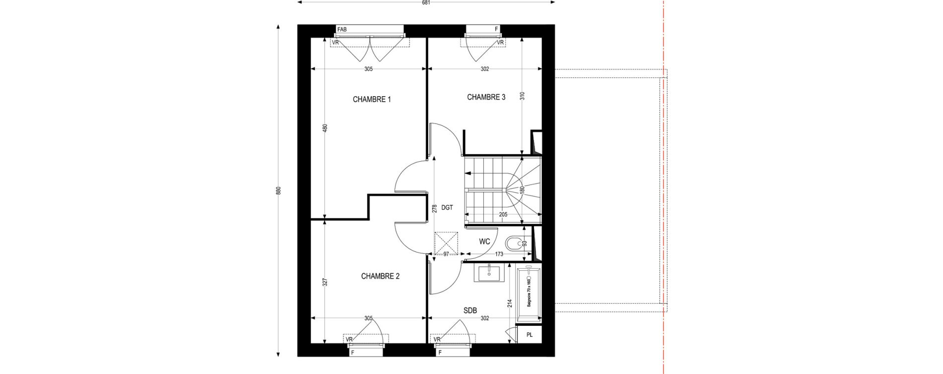Maison T4 de 90,81 m2 &agrave; Lescar Centre