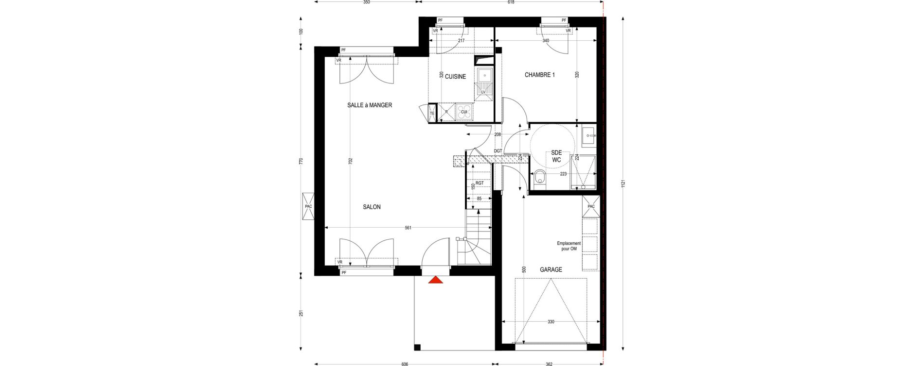 Maison T4 de 91,74 m2 &agrave; Lescar Centre