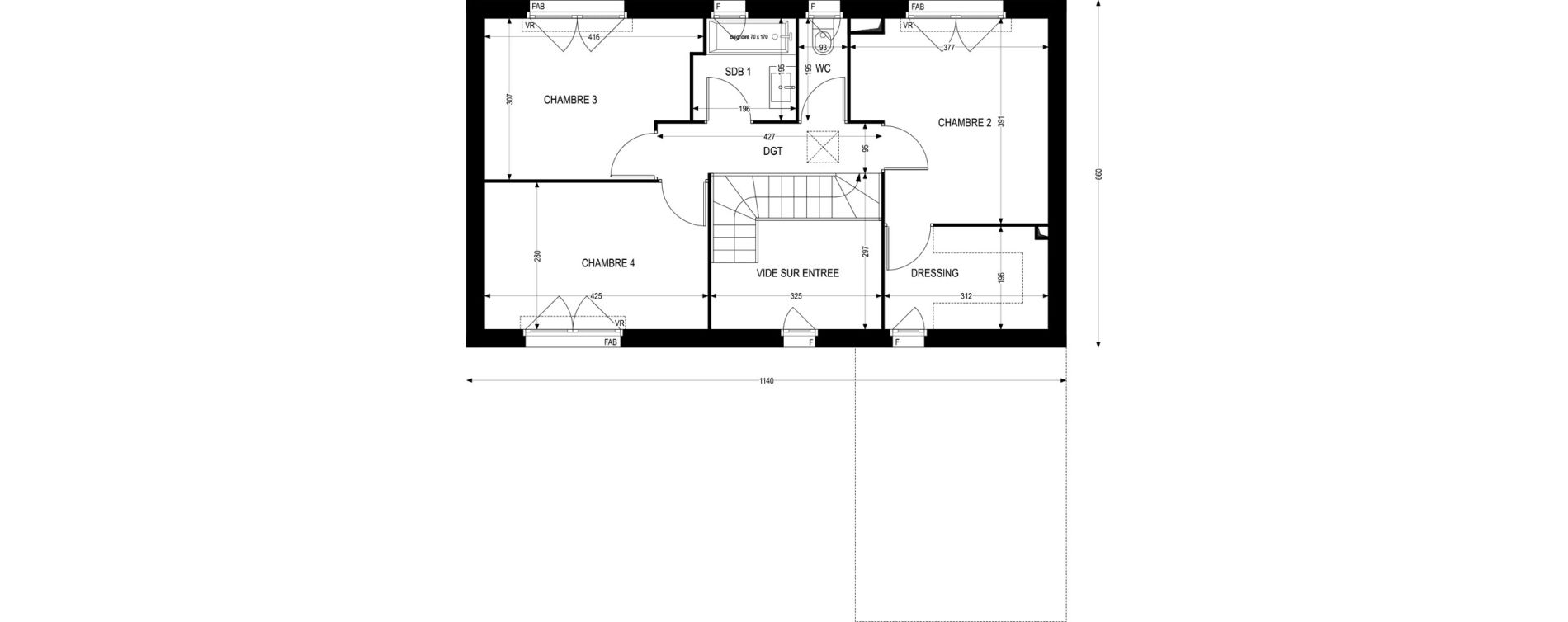 Maison T5 de 111,94 m2 &agrave; Lescar Centre