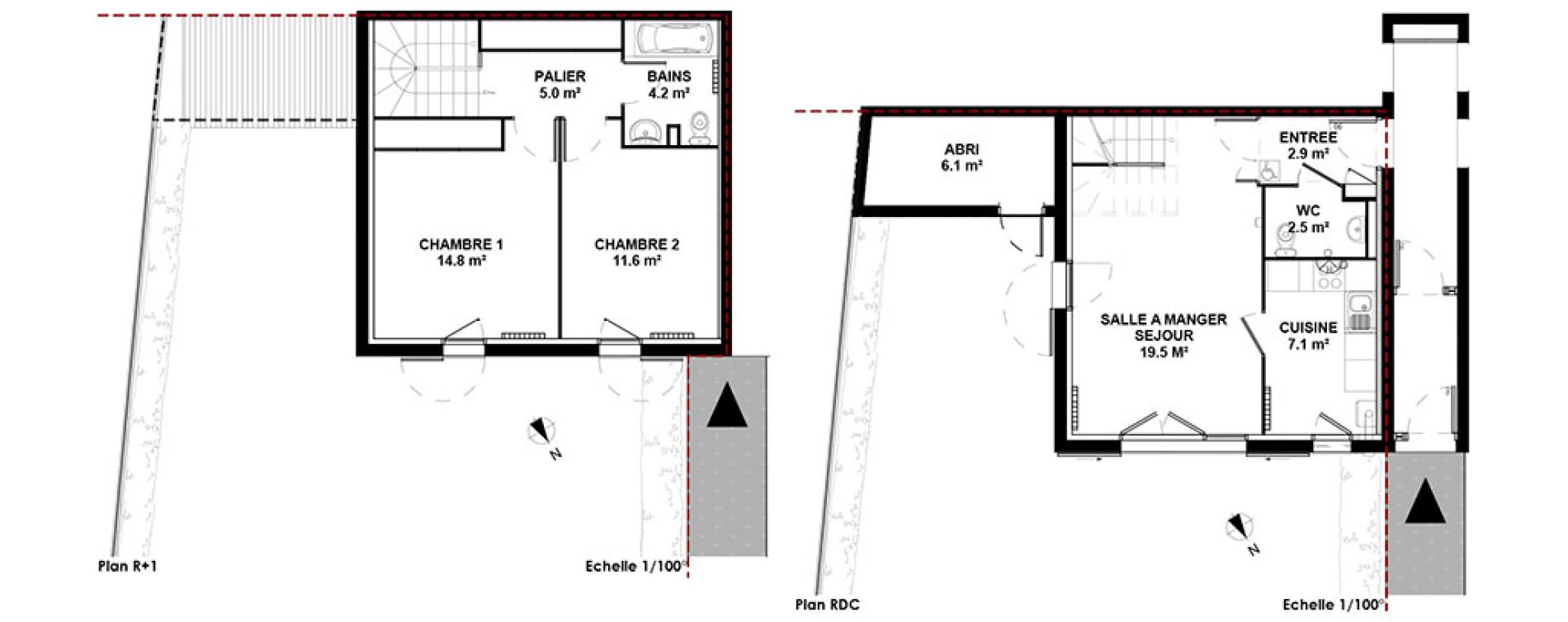 Appartement T3 de 67,60 m2 &agrave; Montardon Centre
