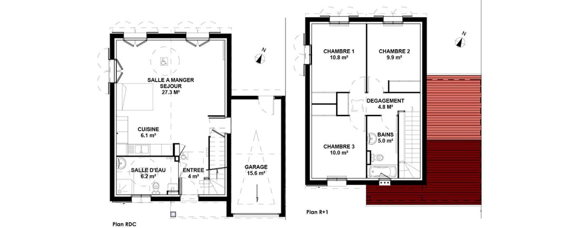 Maison T4 de 84,10 m2 &agrave; Montardon Centre