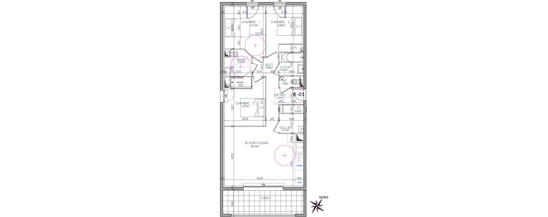 Appartement T4 de 77,78 m2 &agrave; Saint-Jean-De-Luz Belcier