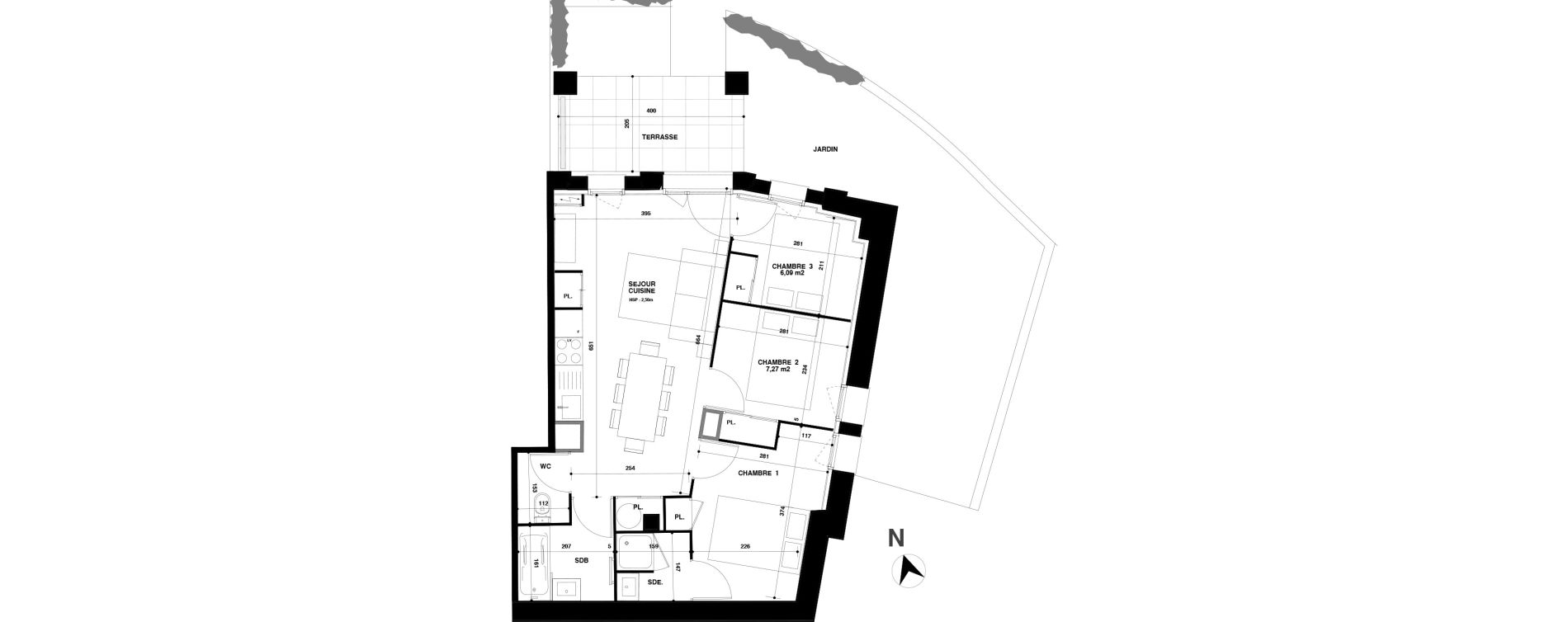 Appartement T4 de 52,94 m2 &agrave; Urrugne Centre
