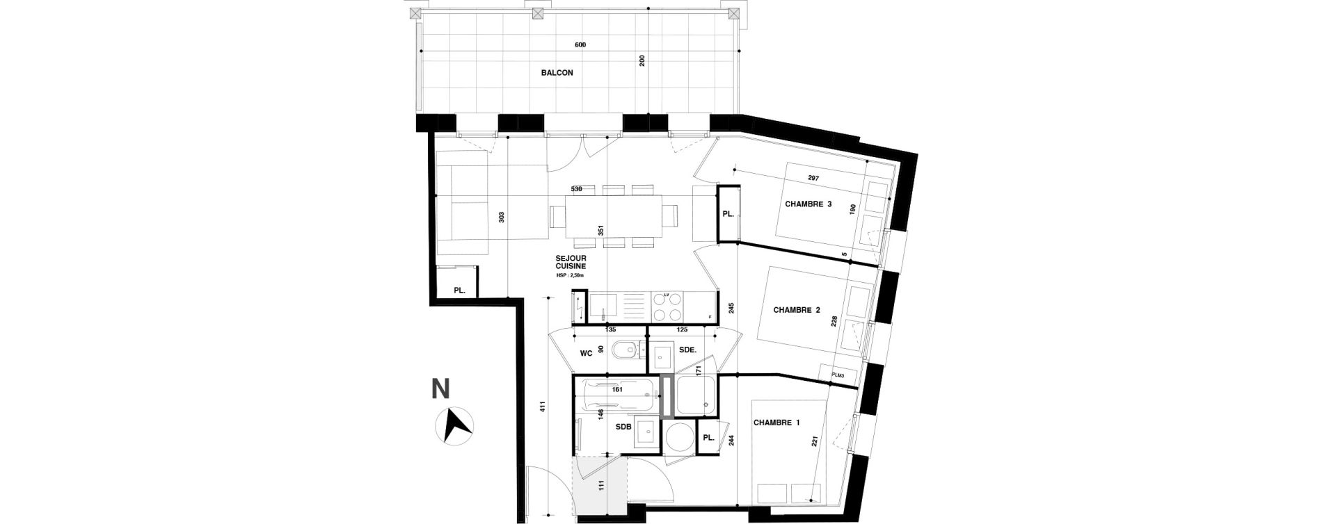 Appartement T4 de 48,27 m2 &agrave; Urrugne Centre