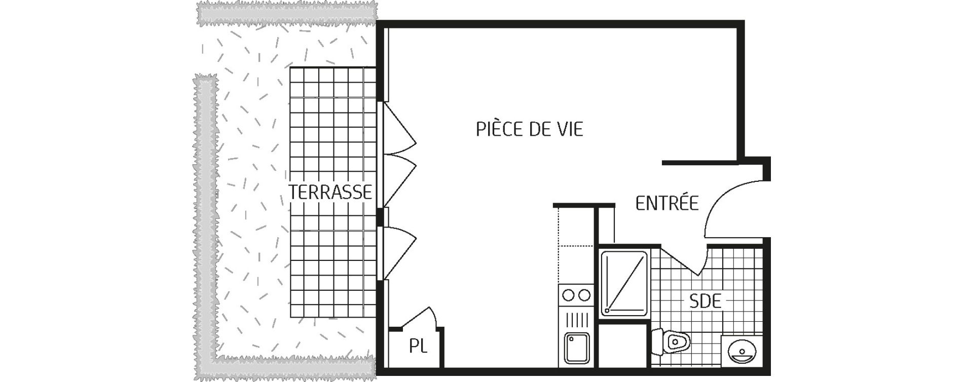 Appartement T1 bis de 31,90 m2 &agrave; Poitiers Touffenet