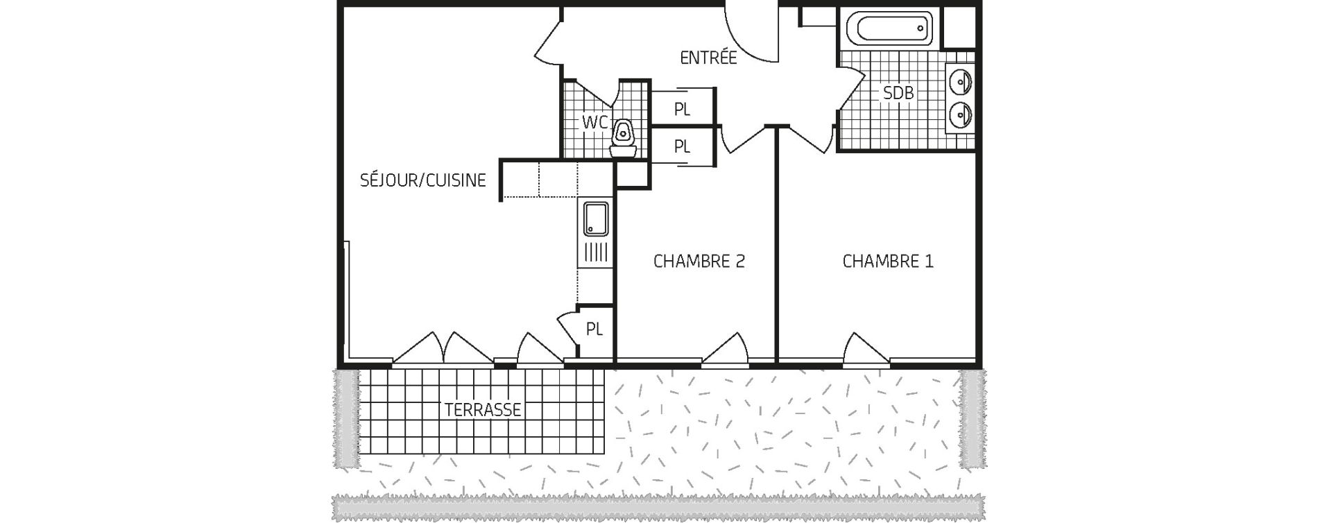 Appartement T3 de 60,68 m2 &agrave; Poitiers Touffenet