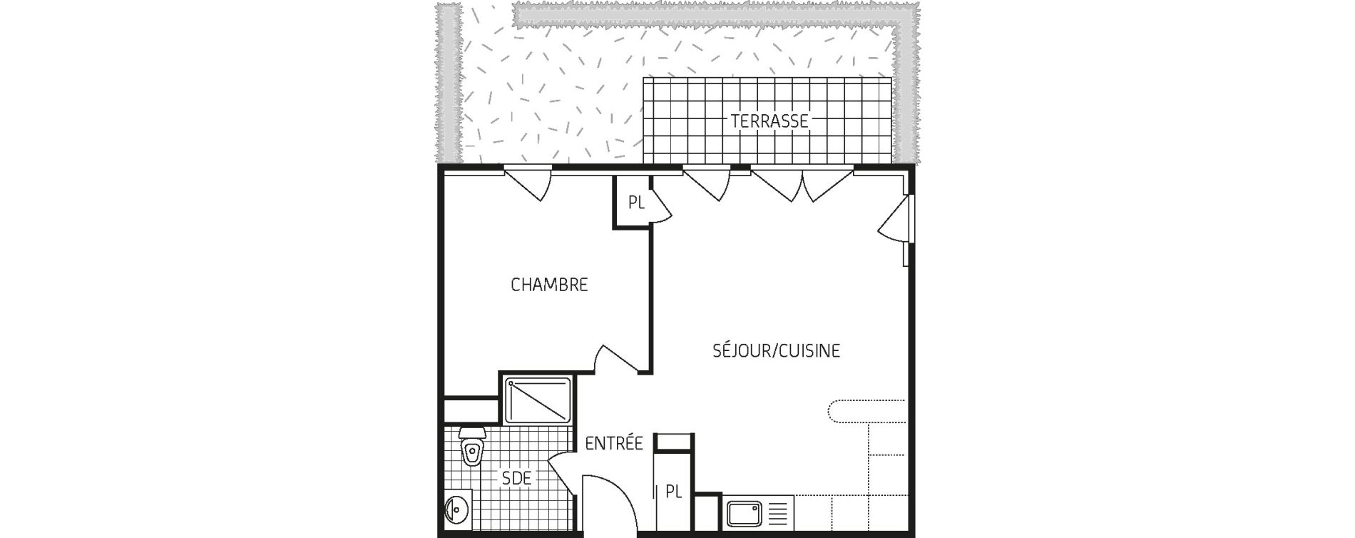 Appartement T2 de 44,07 m2 &agrave; Poitiers Touffenet