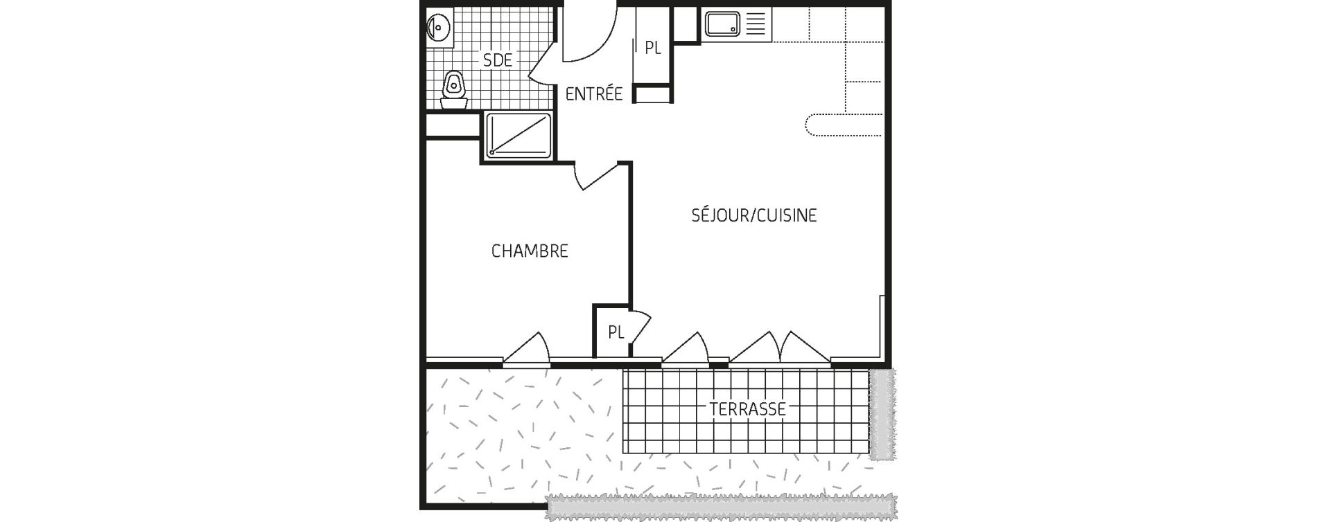 Appartement T2 de 44,14 m2 &agrave; Poitiers Touffenet