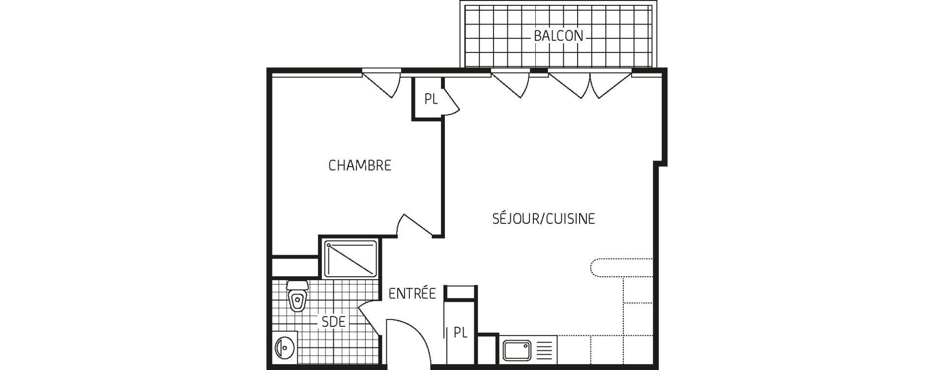 Appartement T2 de 44,65 m2 &agrave; Poitiers Touffenet