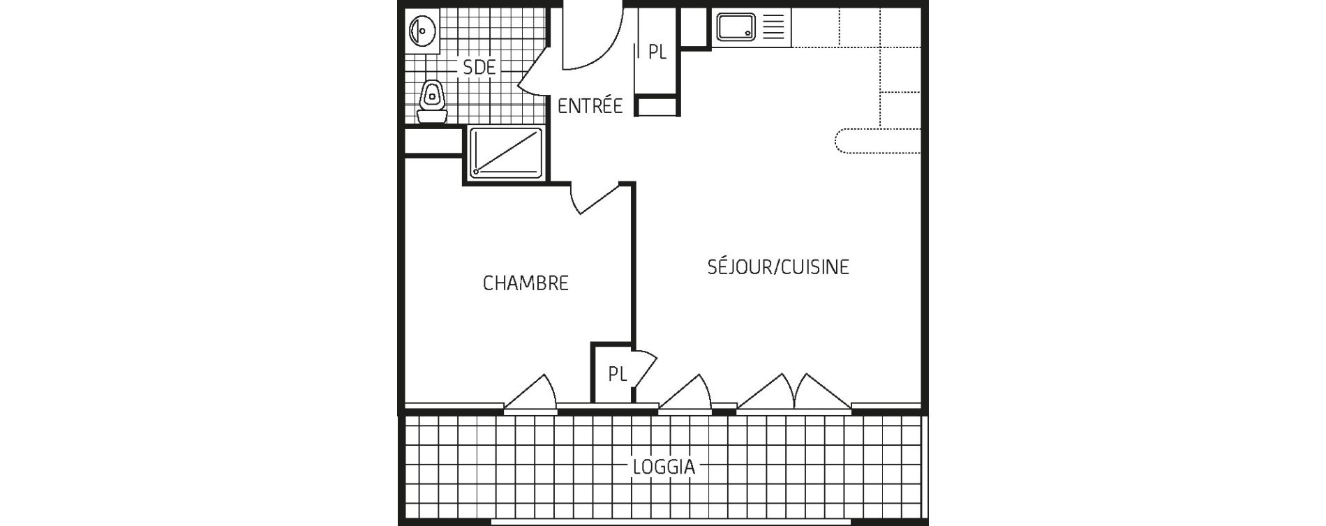 Appartement T2 de 44,34 m2 &agrave; Poitiers Touffenet