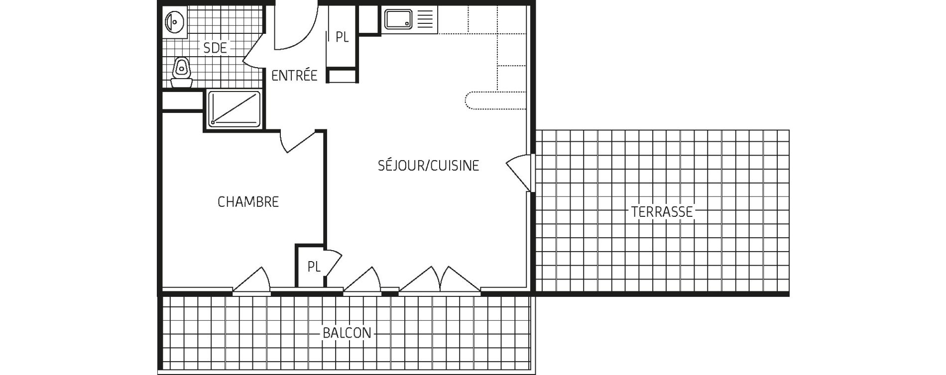 Appartement T2 de 43,43 m2 &agrave; Poitiers Touffenet