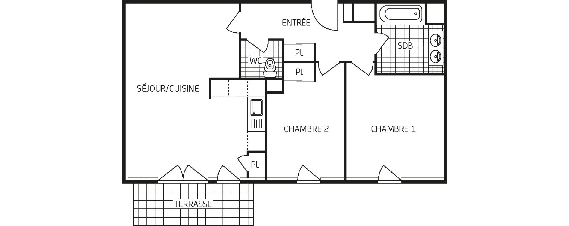 Appartement T3 de 61,91 m2 &agrave; Poitiers Touffenet