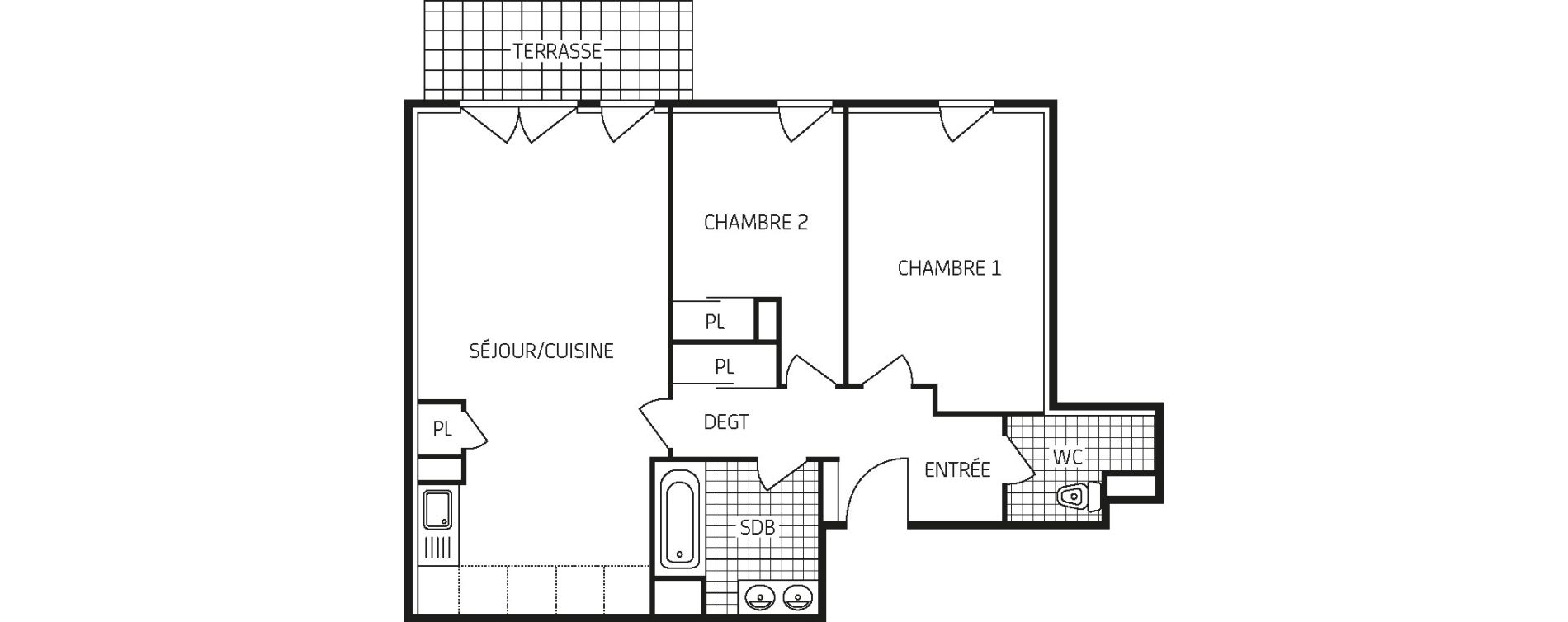 Appartement T3 de 62,50 m2 &agrave; Poitiers Touffenet