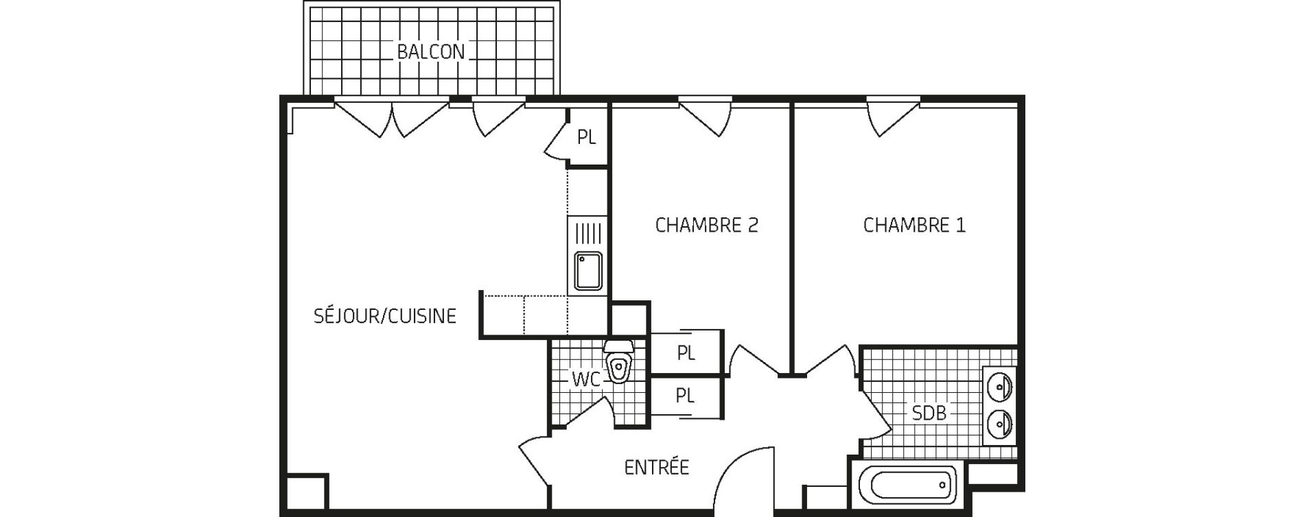 Appartement T3 de 62,75 m2 &agrave; Poitiers Touffenet