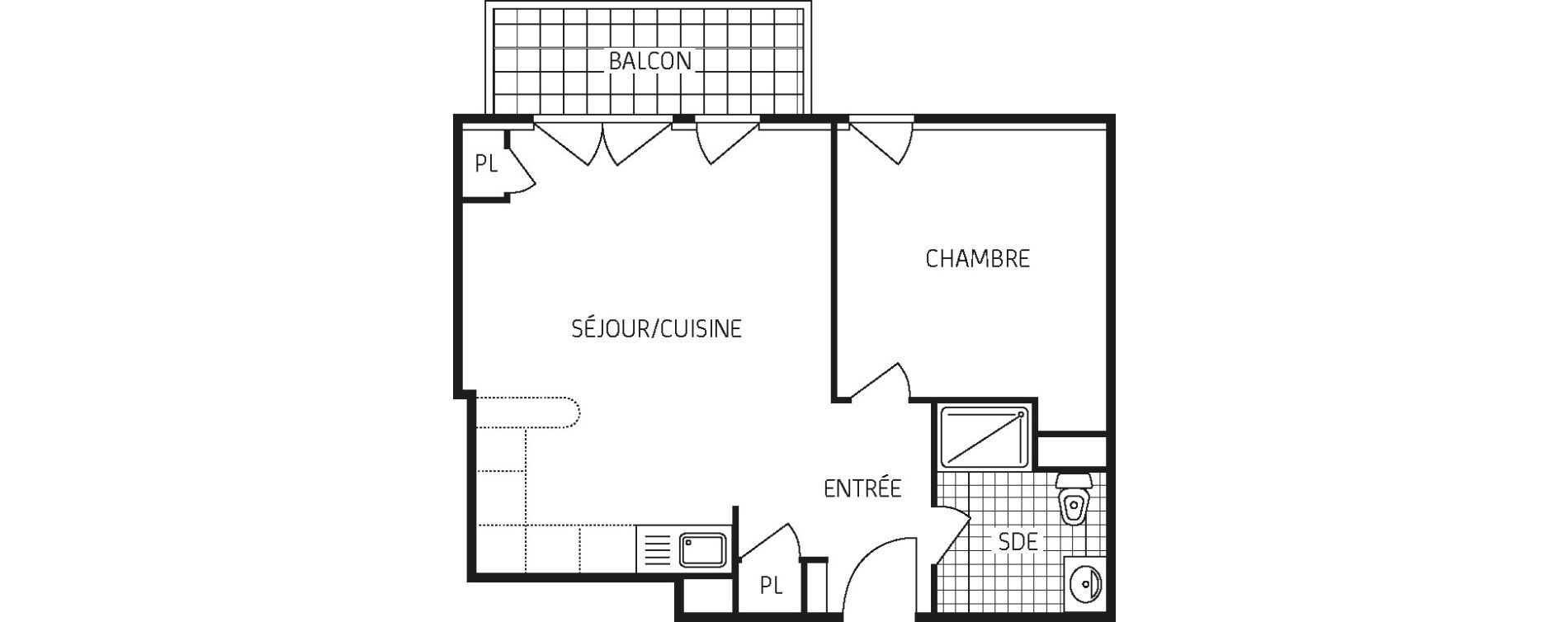 Appartement T2 de 44,34 m2 &agrave; Poitiers Touffenet
