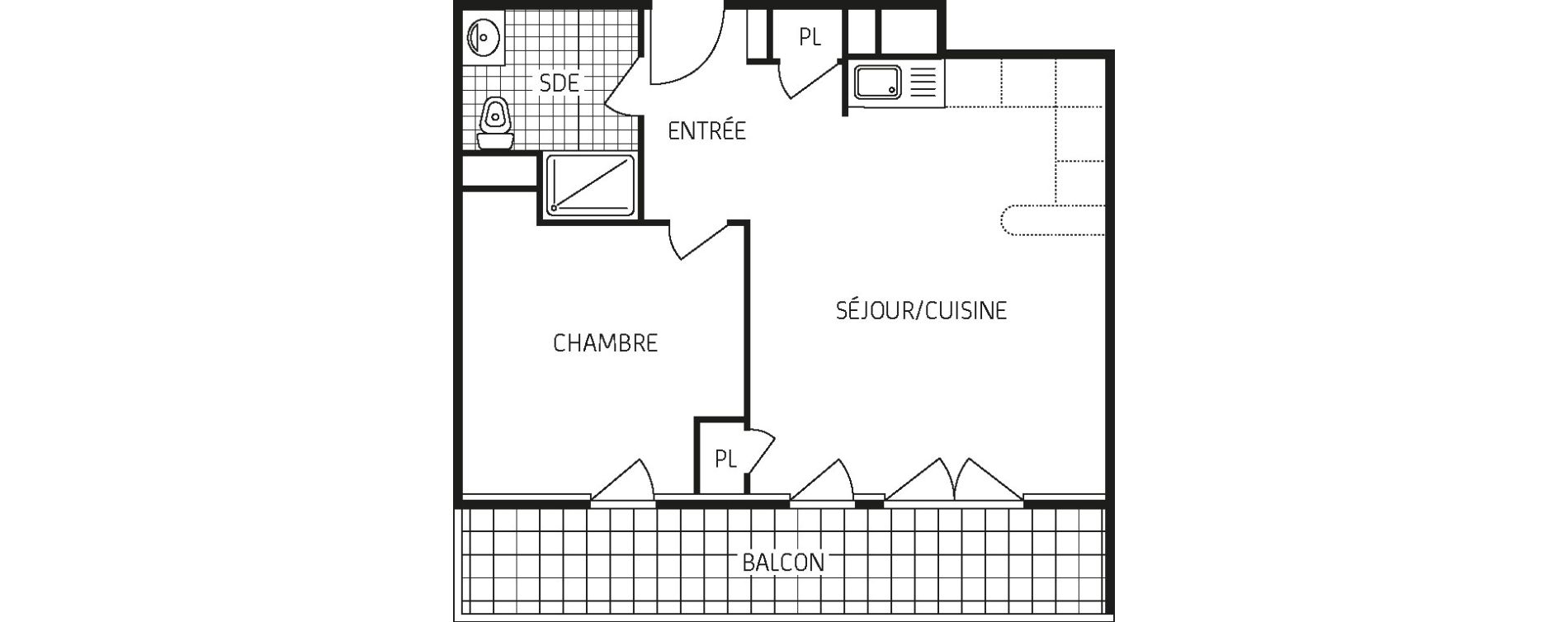 Appartement T2 de 43,96 m2 &agrave; Poitiers Touffenet