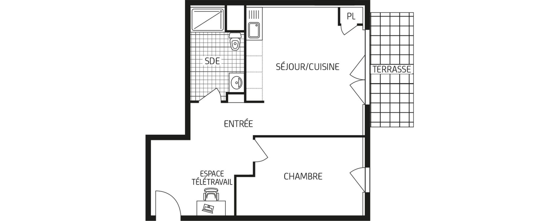 Appartement T2 de 47,03 m2 &agrave; Poitiers Grand maison