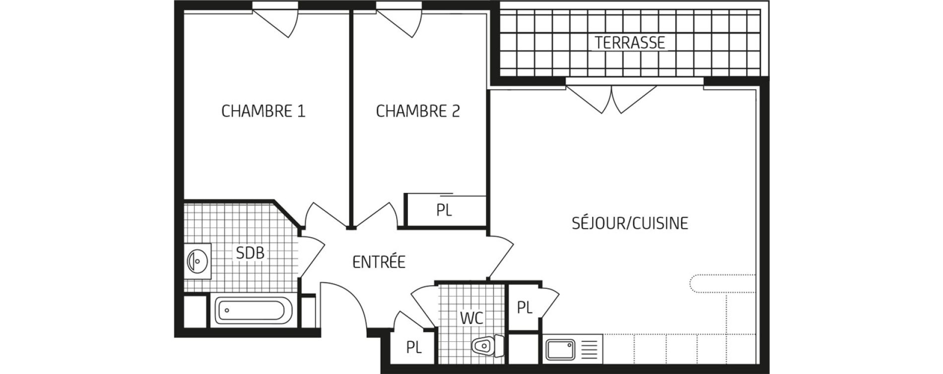 Appartement T3 de 61,40 m2 &agrave; Poitiers Grand maison