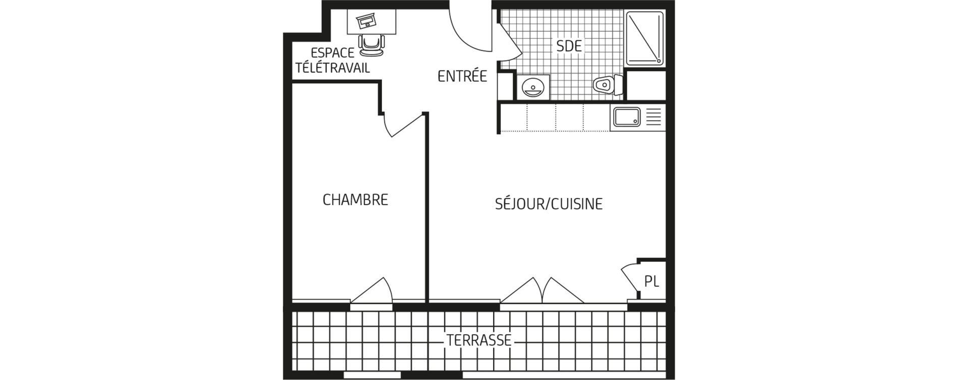 Appartement T2 de 45,30 m2 &agrave; Poitiers Grand maison