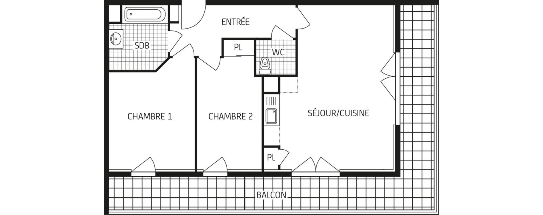 Appartement T3 de 60,32 m2 &agrave; Poitiers Grand maison