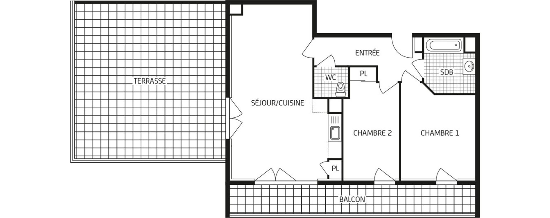 Appartement T3 de 65,03 m2 &agrave; Poitiers Grand maison